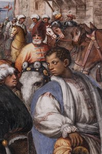 Tilbedelse af magi og tilbedelse af hyrder af Giovanni Antonio Pordenone