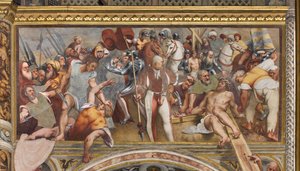 Central Aisle, First South Span, Kristus naglet til korset, Pordenone af Giovanni Antonio Pordenone