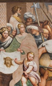 Centralskib, Andet Sydspan, Jesus falder under korset, Il Pordenone af Giovanni Antonio Pordenone