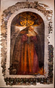 St. Antonio (olie på lærred) af Giovanni Antonio Pordenone