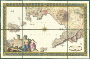 Kort over Napolibugten fra 1794 af Giovanni Antonio Rizzi-Zannoni