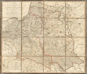 1807-kort over Polen af Giovanni Antonio Rizzi-Zannoni