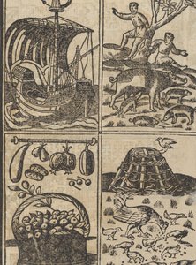 Eksempel på recammi, side 9 recto, 1530. af Giovanni Antonio Tagliente