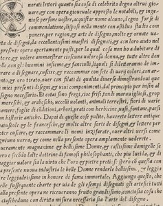 Eksempel på recammi, titelblad verso, 1530. af Giovanni Antonio Tagliente