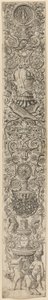 Fire børn leger, plade syv med tolv ornamentpaneler af Giovanni Antonio da Brescia