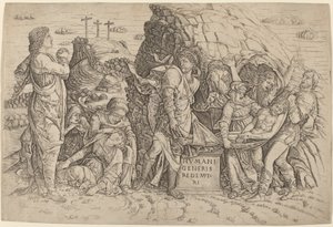 Begravelsen af Giovanni Antonio da Brescia, after Andrea Mantegna