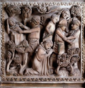 Repræsentation af martyren af Peter af Verona af Giovanni Balduccio