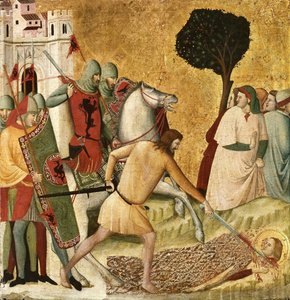 The Martyrium of Saint Columba Scener fra Saint Columbas liv, 1345-1350.