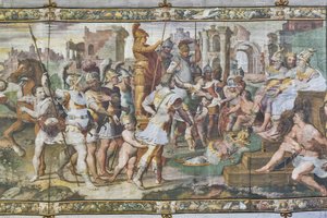 Ulysses og Ajax konkurrerer om Achilleus