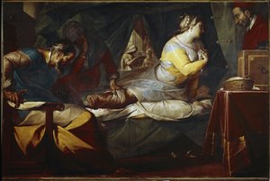Quadroni de san Carlo: episode af Sankt Charles Borromees liv (1538-1584): Aurelia degli Angelis mirakel (Quadroni af Sankt Charles: Sankt Charles Borromeos liv og mirakler: Aurelia degli Angelis mirakel) Maleri af Cerano (Giovan) Baptist Kr