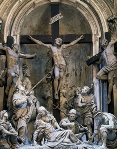 Passion, gruppe af skulpturer af Giovanni Battista Barberini (ca. 1625-1691), 1339-1345, St. Augustine-kirken, Cremona, Italien af Giovanni Battista Barberini