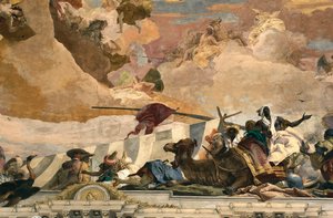 Allegori af Afrika. Fresco af Giovanni Battista Tiepolo (1696-1770) af Giovanni Battista Tiepolo