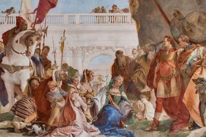 Kontinens af Alexander den Store (detaljer) af Giovanni Battista Tiepolo