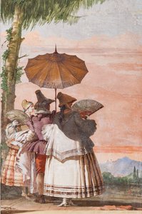 Gæstelogi, Værelse med de falske gotiske arkitekturer: "A Summer Walk" af Giovanni Battista Tiepolo
