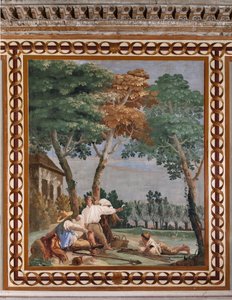 Gæstelogi, Rum i Landlige Scener: "Bondens Hvile" af Giovanni Battista Tiepolo