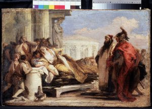 Didos død (Didos død). Maleri af Giambattista Tiepolo (1696-1770). Olie på lærred, 40 x 63 cm af Giovanni Battista Tiepolo