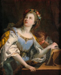 Sainte Cecile - Saint Cecilia - Maleri af Tiepolo, Giambattista (1696-1770) - ca. 1755 - Olie på lærred - 97,7x79,3 - Nationalmuseet for kunst i Catalonien, Barcelona af Giovanni Battista Tiepolo