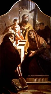 St. Joseph med Kristusbarnet og de hellige, ca. 1730-35 (olie på lærred) af Giovanni Battista Tiepolo