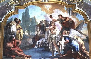 Kristi dåb (fresko) af Giovanni Battista Tiepolo
