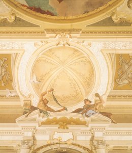 Detalje af fresker på loftet i balsalen, Villa Pisani, Stra, Venedig af Giambattista Tiepolo (1696-1770) af Giovanni Battista Tiepolo