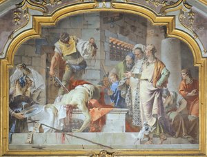 Italien, Bergamo, Colleoni Chapel, Halshugning af Johannes Døber
