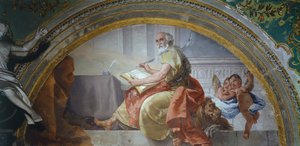 Italien, Bergamo, Colleoni Chapel, St Mark Evangelist af Giovanni Battista Tiepolo