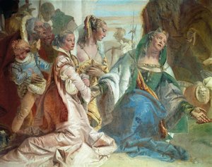Darius III Codomans familie, detalje fra Glories of Scipio Africanus og Alexander den Store af Giovanni Battista Tiepolo