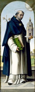 Saint Thomas Aquinas, 1512-16 (tempera på panel) af Giovanni Battista Bertucci