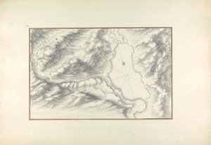 Plan over Tiberias-søen af Giovanni Battista Borra