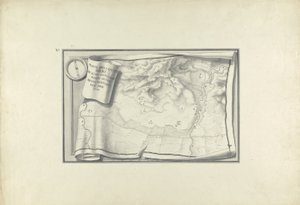Plan over ruinerne ved Sardis med rester af gamle bygninger, der stadig eksisterede i 1750, ca. 1750 (pen og blæk med vask over grafit på papir) af Giovanni Battista Borra