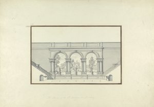 Rekonstruktion af det andet teater i Laodicea, ca. 1750 (pen og blæk og vask over grafit på lagt papir)