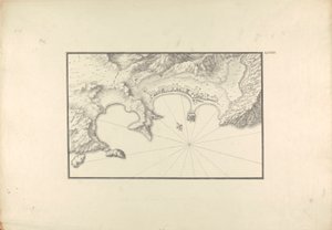 Topografisk kort over Halicarnassus ved dens havn
