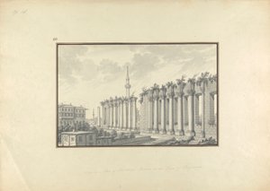 Udsigt over ruinerne af Asclepium ved Pergamon af Giovanni Battista Borra