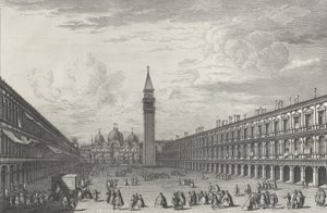 Piazza San Marco ser mod basilikaen og Campanile, 1763., 1763.