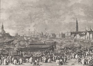 Plade 5: Dogen i Bucintoro Afgang til Porto di Lido Kristi Himmelfartsdag, f..., ca. 1766.