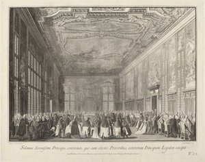 Dogen underholder udenlandske ambassadører ved en banket, 17631766.