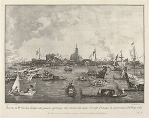 Dogen i Bucintoro forlader San Nicolò di Lido, 17631766.