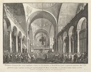 Den nyvalgte doge præsenteret for folket i San Marco