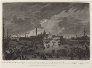 Juleaftensoptog til San Giorgio Maggiore af Giovanni Battista Brustolon after Giovanni Battista Moretti