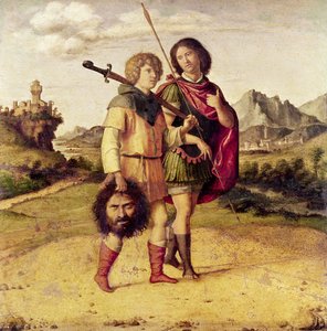 David og Jonathan, ca. 1505-10 (olie på træ)