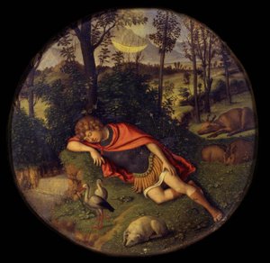 Sovende Endymion, 1505-1508 af Giovanni Battista Cima da Conegliano