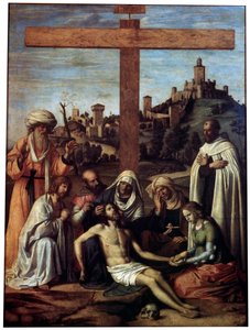 Klagesangen over Kristus med en karmelitmunk, c1510. af Giovanni Battista Cima da Conegliano