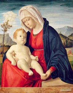 Jomfru og barn (olie på plade) af Giovanni Battista Cima da Conegliano