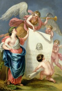 Allegorisk studie til et mindetryk over Händel af Giovanni Battista Cipriani