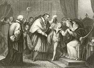 Edward, hertugen af York, skilles fra sin mor af Giovanni Battista Cipriani