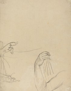 Studie af to putti og en draperet arm [verso] af Giovanni Battista Cipriani
