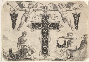 Korsformet vedhæng og fire andre motiver, 1622. af Giovanni Battista Costantini