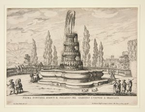 Springvand i Ludovisi-paladsets haver ved Frascati af Giovanni Battista Falda