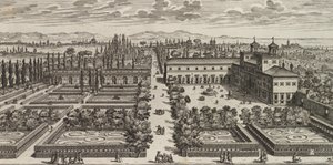 Udsigt over Villa Medici, efter 1677. af Giovanni Battista Falda