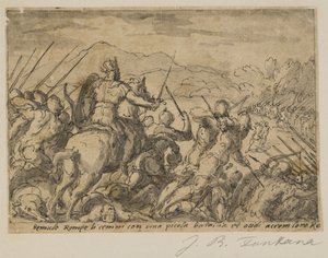 Acron angriber Romulus af Giovanni Battista Fontana
